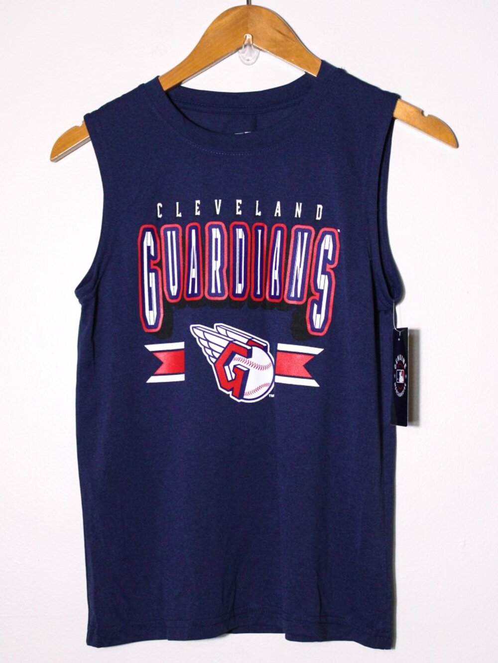 Cleveland Guardians Sleeveless Shirt Tank Top Size Kids L 12/14